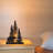 Metal Table Lamp Bear Silhouette Rustic Cabin Lodge Forest Style