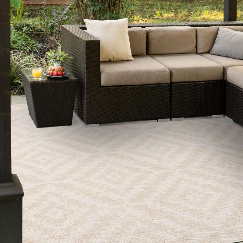 Sabrina Soto Zigzag Indoor/Outdoor Rug, Square 7'10"