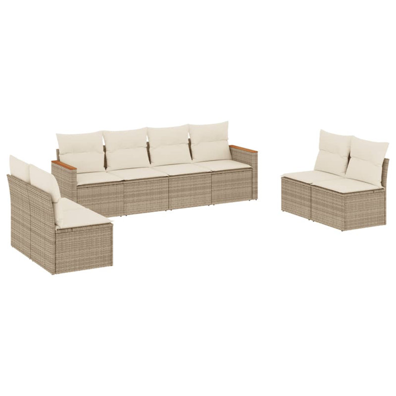  Ensemble de canapé de jardin beige