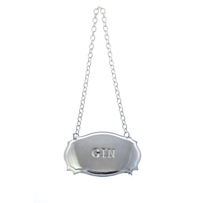 Decanter Label Chippendale Design Gin