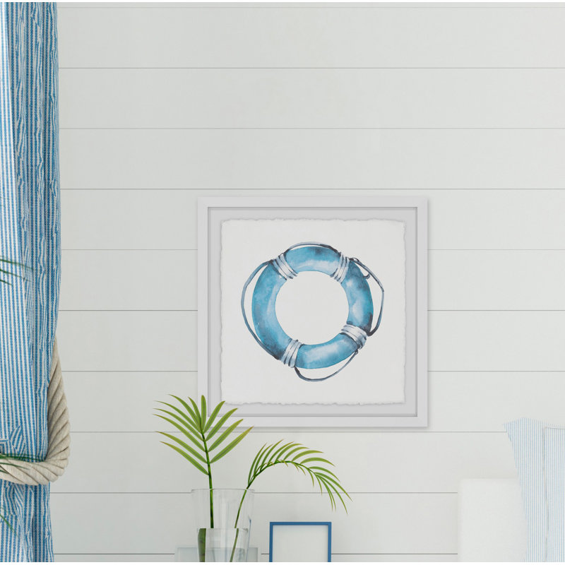 Akhtar «Blue Floater», reproduction de peinture à l'aquarelle encadrée, H 12 po x l 12 po x P 1,5 po