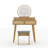 Iesa Boho Natural Rattan Vanity with LED Mirror and Stool-1788046270