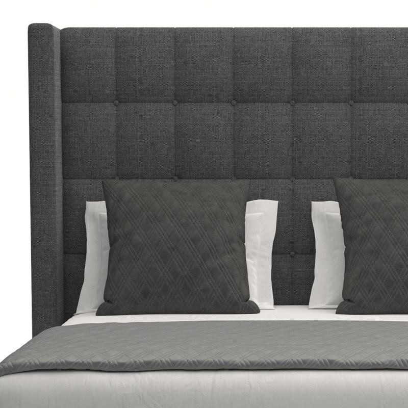 Lit tapissier Esparto, Revolution® gris anthracite, Très grand californien