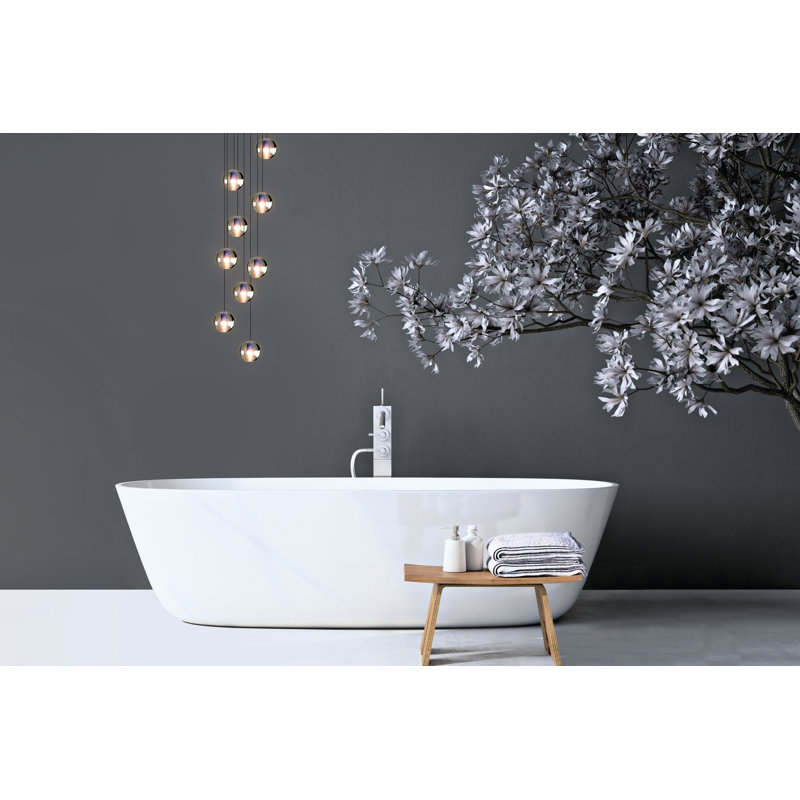 9 - Light LED Cluster Pendant, White