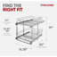 Organisateur de panier à 2 niveaux Rev-A-Shelf pour armoires de cuisine ou de meuble-lavabo -106871307-71170757