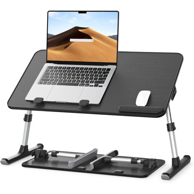 Height & Angle Adjustable Laptop Stand For Bed, Lap Desk Bed Tray Table, Light Weight Foldable Portable Laptop Table