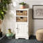 Armoire d'appoint rustique Painswick Farmhouse - Bois de pin moderne avec paniers en osier et rangement fonctionnel-1587841095
