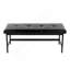 Banc en métal noir et similicuir-359438422