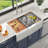 33" L Double Bowl Stainless Steel Farmhouse / Apron Kitchen Sink Workstation with Accessories-129402021