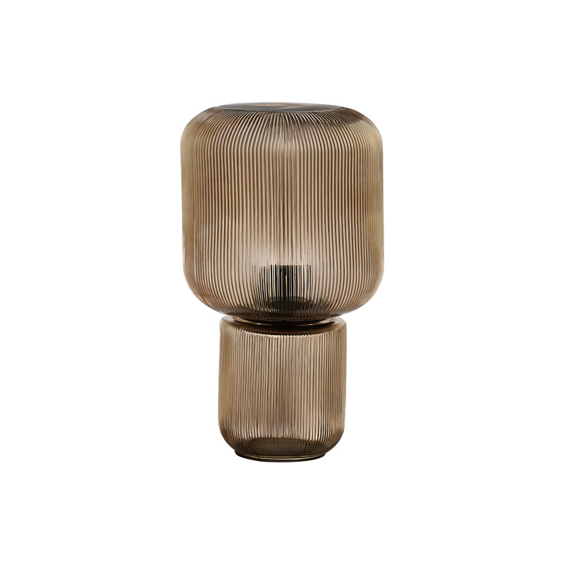 Lampe de table, 38 cm de hauteur, verre teinté doré, style contemporain, Doré