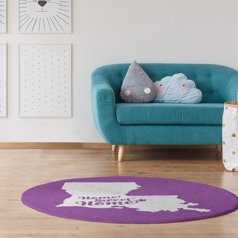 Tapis en poly-chenille rouge baton home