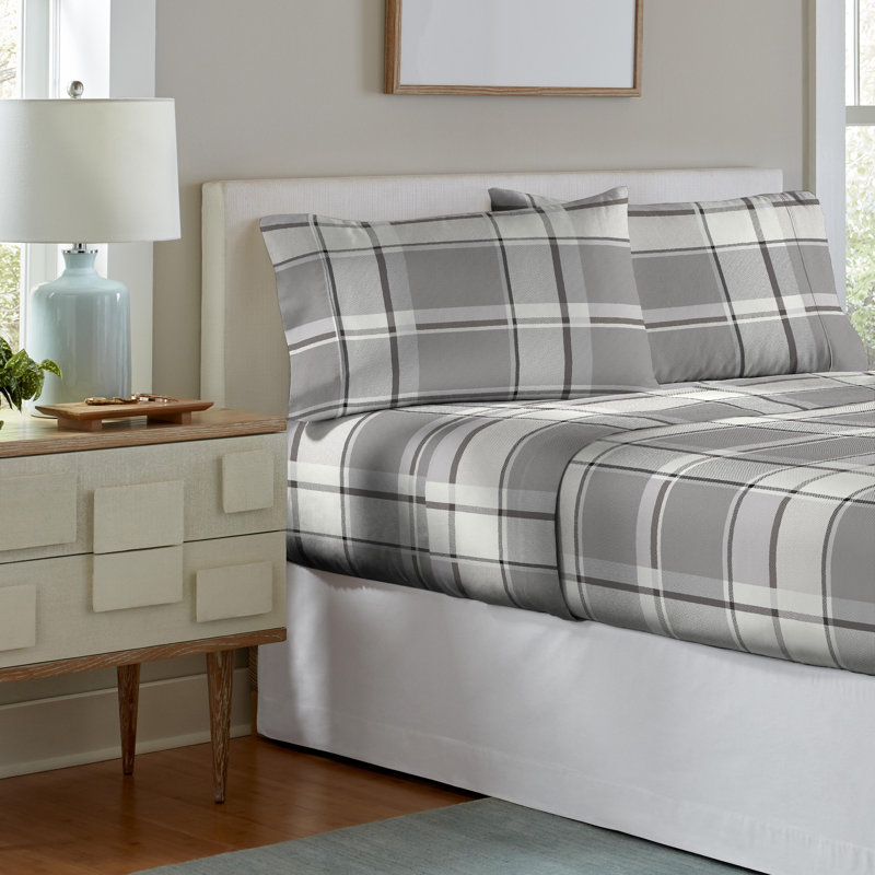 Pointehaven 200 GSM Heavy Weight Flannel 100% Cotton Deep Pocket Sheet Set, California King