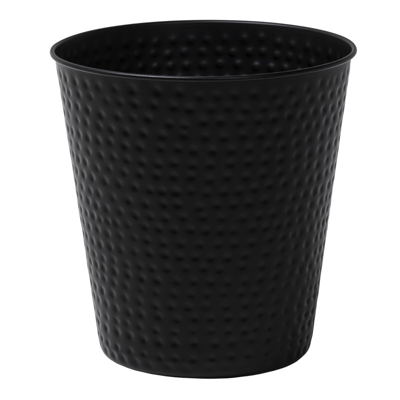 Poubelle en acier martelé 2 gallons Axel, Noir mat