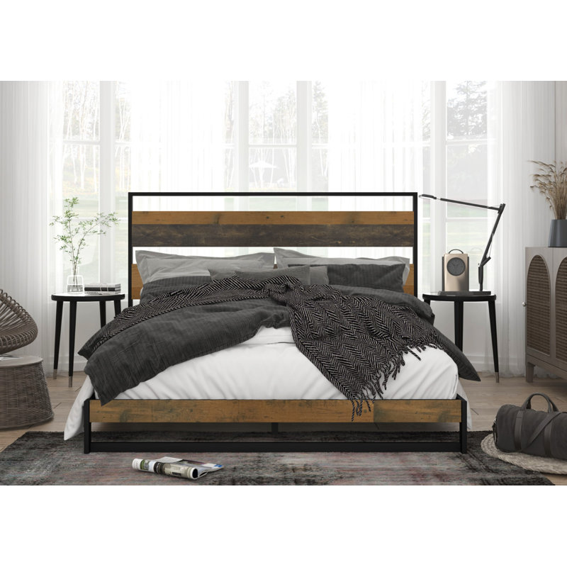 Michon Metal Platform Bed, Twin