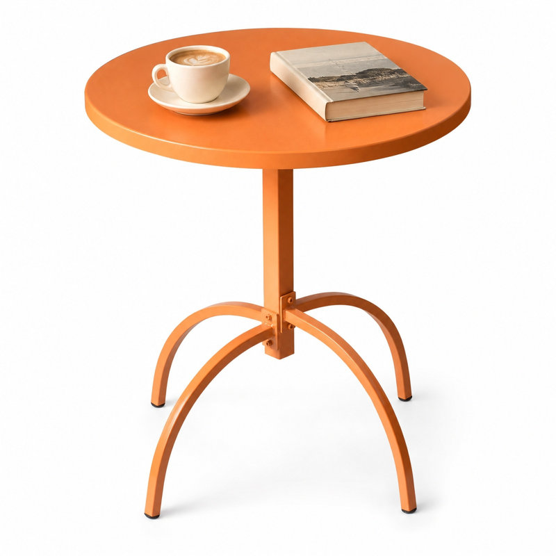Table d'extérieur Shloak L 23,62 po x l 23,62 po, Orange