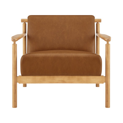 Dagur Faux Leather Accent Arm Chair