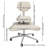 Height-Adjustable Cross Legged Office Chair With Wheels-273691503