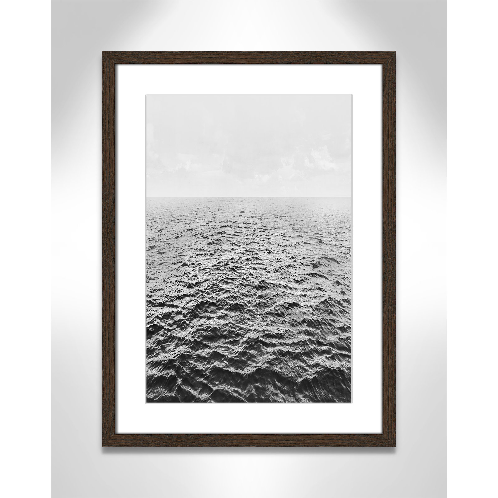 Anali "Rolling in" Print by Mike Calascibetta, 17" W x 23" H x 0.75" D, Walnut Wood Grain