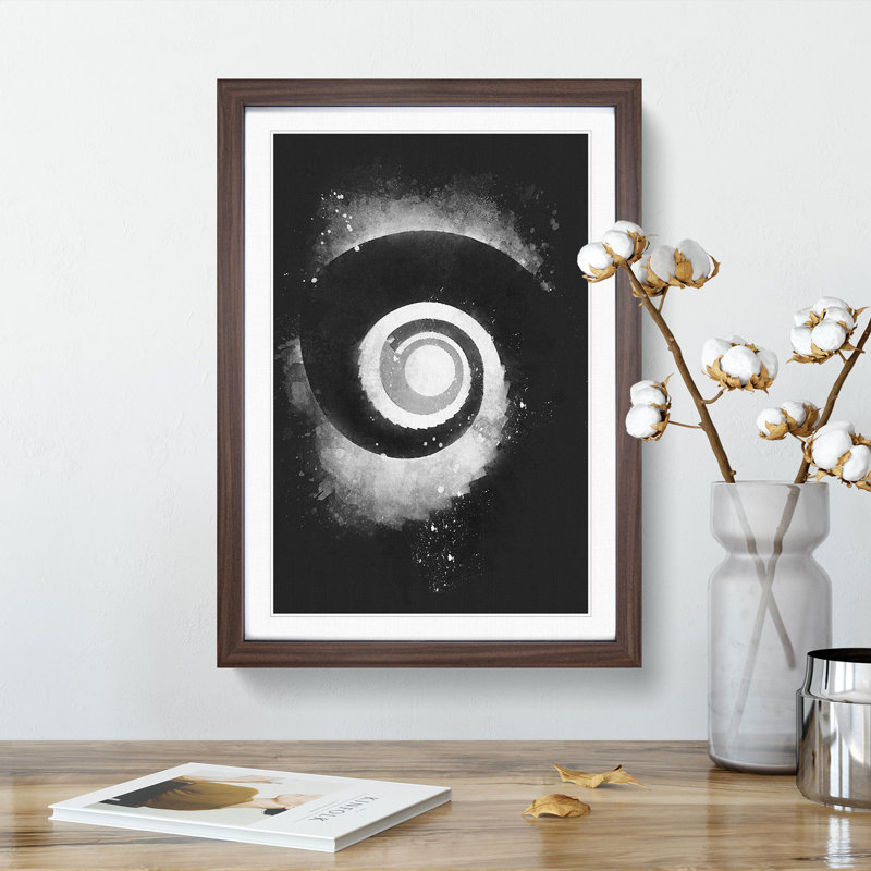 Spiral Staircase Abstract - Framed Print, 63cm H x 45cm W x 2cm D, Walnut Framed