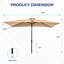 Barrios 120'' x 78'' Rectangular Tilt Market Umbrella-529309433