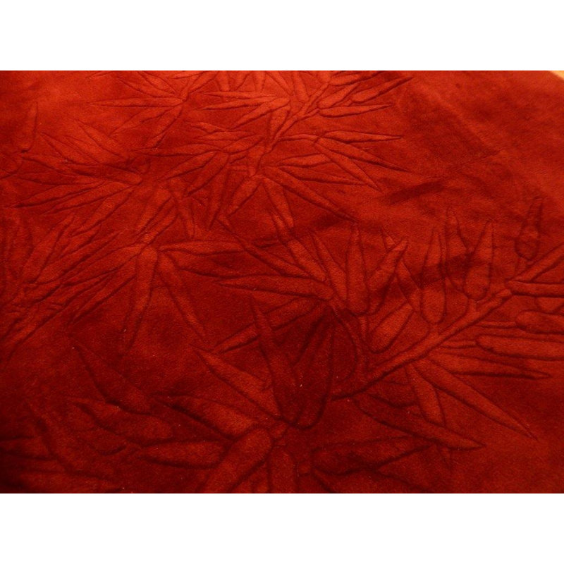Tapis 12 x 15 de couleur rouge uni Art Deco China 22979