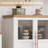 29-Inch Sideboard  Cabinet in White - Coffee Bar Display Cabinet with 2 Glass Doors for Kitchen. Dining Room or Living Room-1184465984
