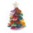 Handmade Multicolor Tabletop Christmas Tree in Hand Felted Wool