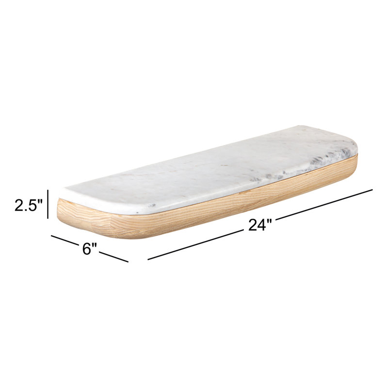 Pillar Wall Shelve-Large, Calm Nature, 2.5" H x 24" W x 6" D