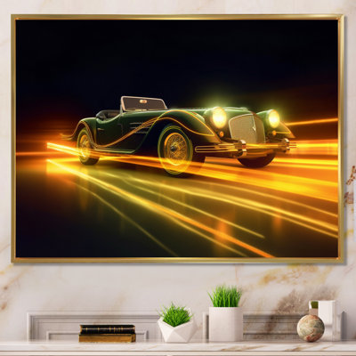 Jaune néon classique sur toile