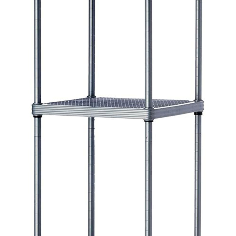 13.8'' W Steel Height -Adjustable Shelving Unit, Silver