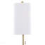 Lampe de buffet en métal avec USB en métal doré et abat-jour en lin blanc - ensemble de 2