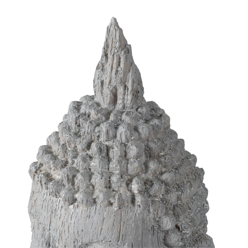 Sculpture tête méditante, H 12,6 po x l 6,7 po x P 6,7 po