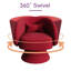 Fauteuil demi-tonneau pivotant rembourré (ensemble de 2)-142785855