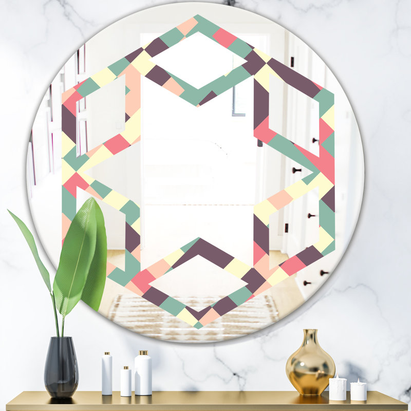 Miroir mural Hexagon Star IV Eclectic, H 31,5 po x l po