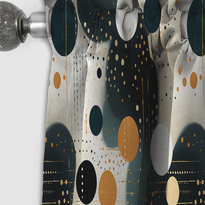 Motif industriel chic à pois I - Rideau abstrait - Rideau occultant - 1 panneau, 52" W x 84" L
