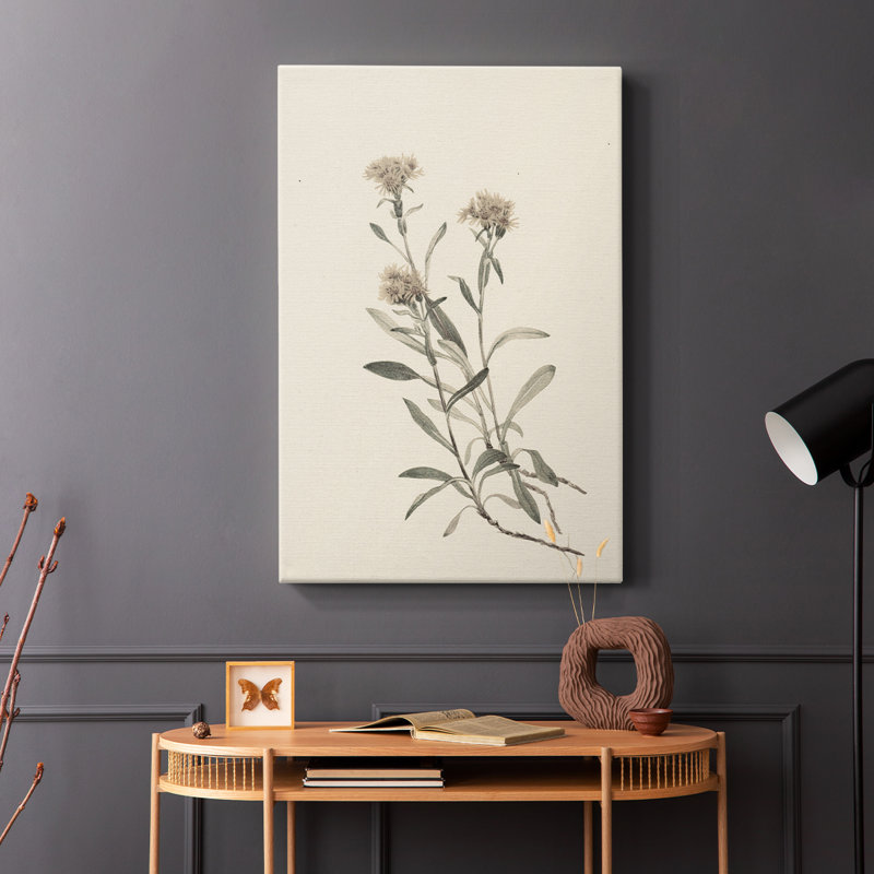 Imprimé floral rétro CXCIX - galerie enveloppée Cavas, H 12 po x l 8 po