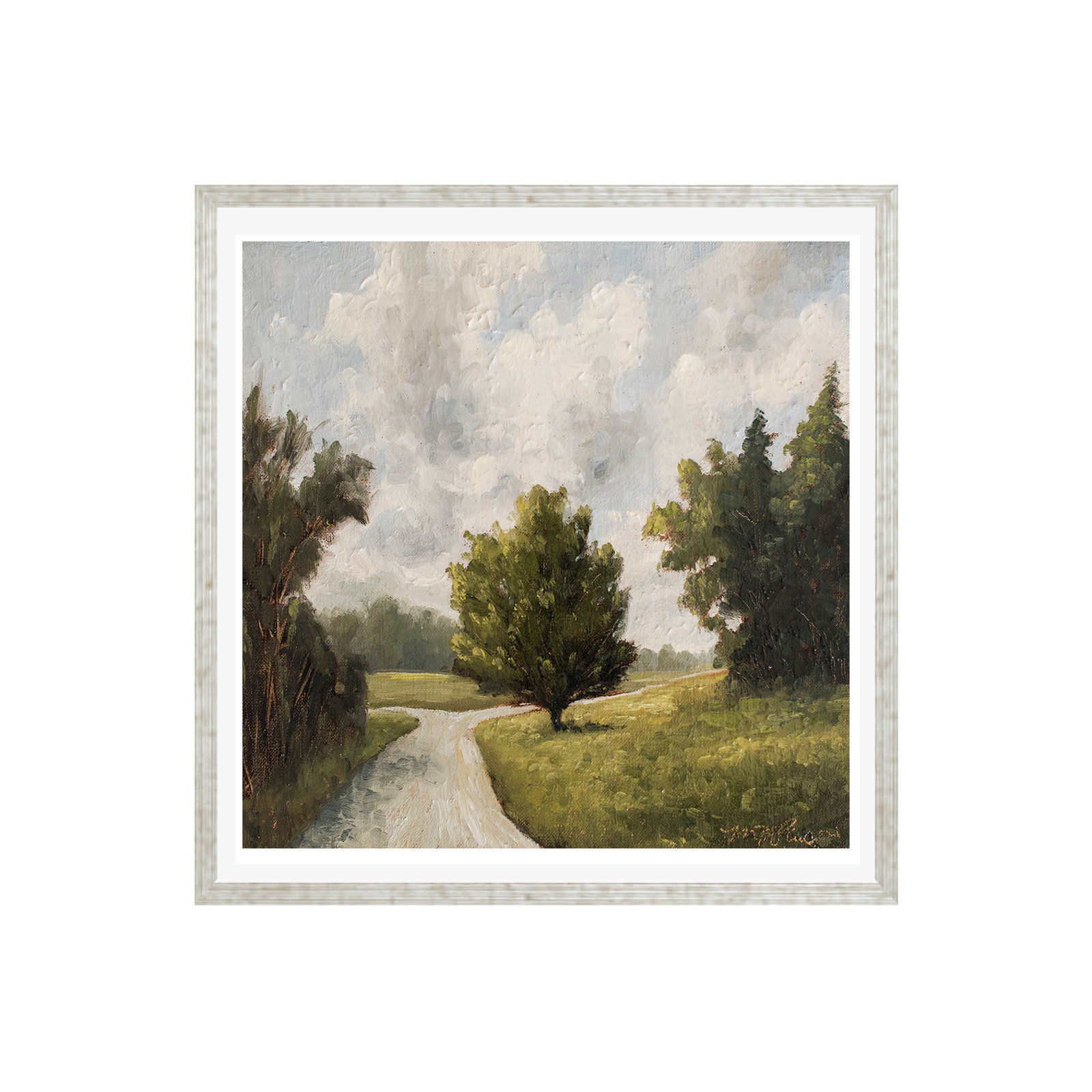 Around The Bend by Miss Mustard Seed, Yes, Silver Framed Paper, 36" H x 36" W x 0.75" D