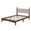Structure de lit pleine grandeur en bois massif avec tête de lit en forme de gourde, cadre de lit de style rétro, grand rangement sous le lit-174712941