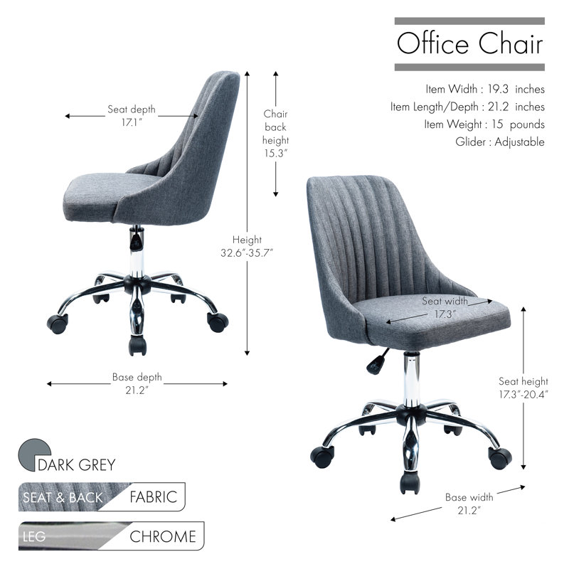 Office Chair, Dark Grey