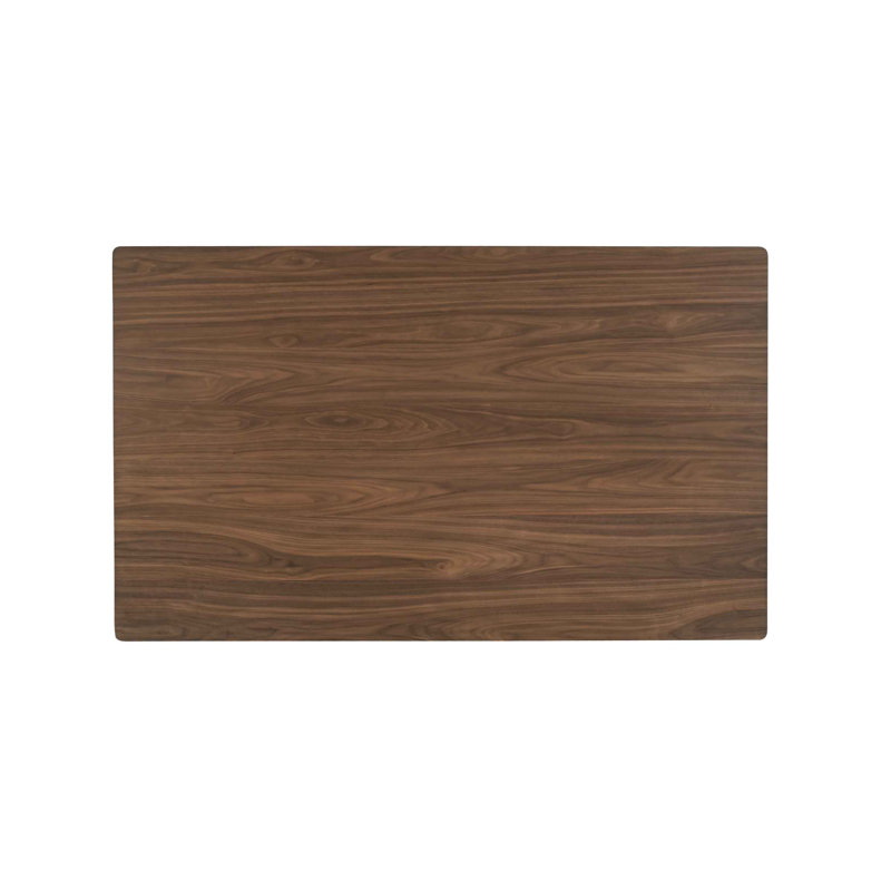Milan Rectangular Dining Table with Smooth Rounded Corners, Walnut
