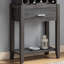 Armoire de bar à vin, armoire de rangement de cuisine avec tiroir et tablettes ouvertes