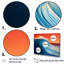 Minimalisme bleu et orange vague lever de soleil - ensemble de décoration murale bord de mer-107734061-107734071