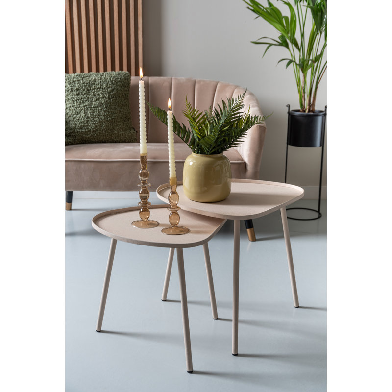 Boaz Living Room Table Set, Warm Grey