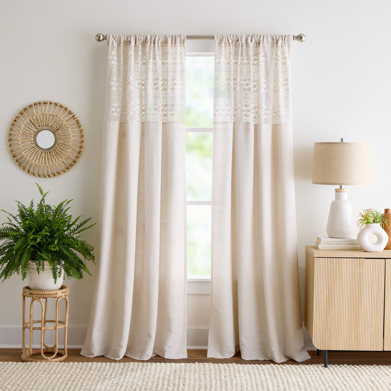 Paire de rideaux en lin Peri Home Bahia, L 50 po x L 84 po