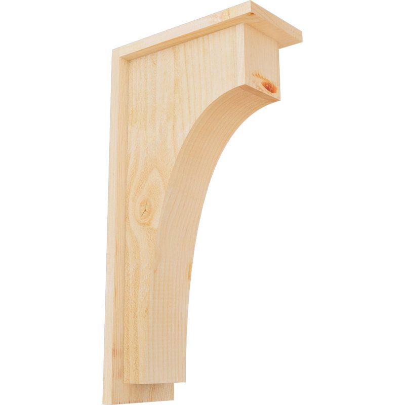 Corbeau Huntington avec plaque arrière, H 24 po x l 6 po x P 12 po, Sapin de Douglas, Sciage brut