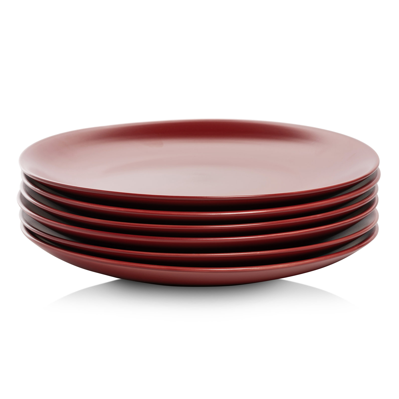 Ten Strawberry Street Wazee Matte 11" Dinner Plate, Red