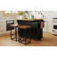 Îlot de cuisine Farmhouse avec abattant et 2 sièges, ensemble de table de cuisine avec armoire de rangement, tiroirs, tablettes de porte et prise de courant-234316094