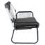 Fauteuil club tissé avec coussins et structure en acier robuste