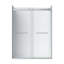 Ensemble de douche rectangulaire sans cadre en chrome avec finition en verre cannelé l 60 po x P 32 po x H 76 po Molly-123408448