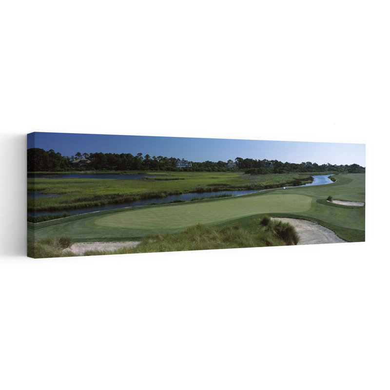 River And A Golf Course Ocean Course Kiawah Island Golf Resort Kiawah Island Charleston County South Carolina USA by Gerald L. French - Wrapped Canvas Panoramic Print